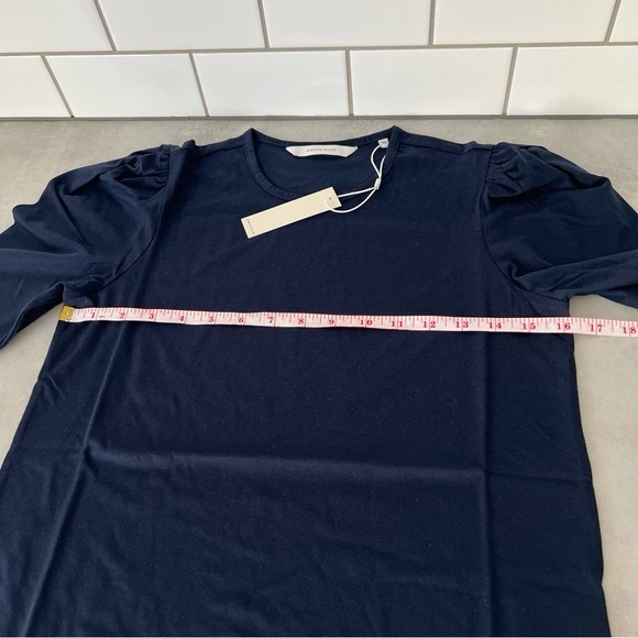NWT Rebecca Taylor A-line Puff Sleeve Tee in Navy - Picture 6 of 8